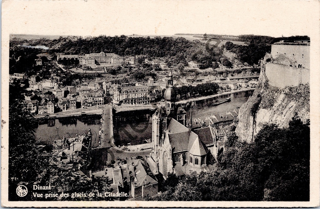 [Dinant0216] Dinant - "Vue prise des glacis de la Citadelle" - Panoramisch zicht vanaf de Citadel
