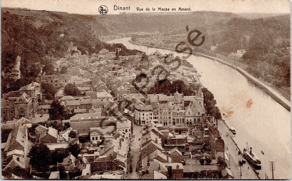 [Dinant0222] Dinant - "Vue de la Meuse en Amont" - Panoramisch zicht op de Maas stroomopwaarts