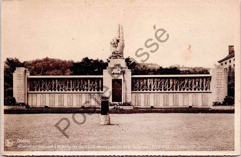 Dinant - "Monument national à la mémoire des 23.700 martyrs civils de la Belgique - 1914-1918" - Nationaal monument voor de burgerlijke martelaren