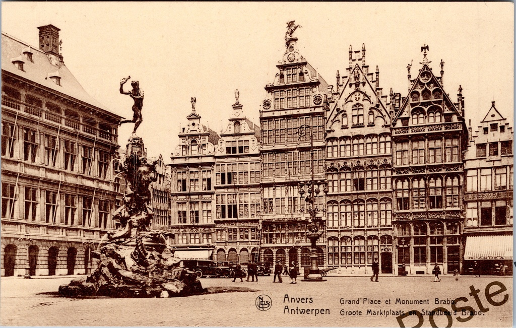 [Antwerpen22] Antwerpen - "Groote Marktplaats en Standbeeld Brabo" - Grote Markt met Brabofontein