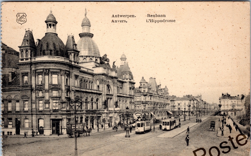 [Antwerpen46] Antwerpen - "Renbaan / L'Hippodrome" - De Renbaan met tramverkeer