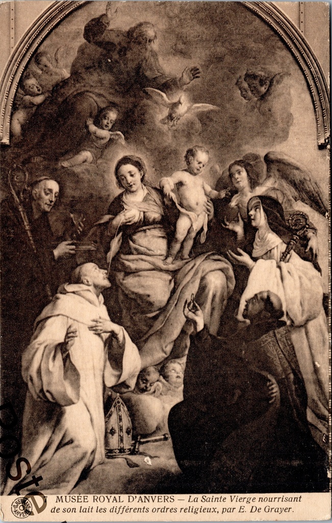 [Antwerpen16] Antwerpen - "La Sainte Vierge nourrisant de son lait les différents ordres religieux" - Schilderij van E. De Grayer, Koninklijk Museum Antwerpen