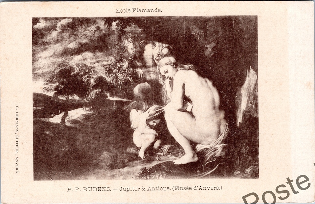 Anvers - "Jupiter et Antiope (Musée d'Anvers)" - Peinture de Rubens, école flamande