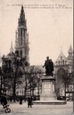 Anvers - "La place Verte et Statue de P. P. Rubens" - Groenplaats avec statue de Rubens