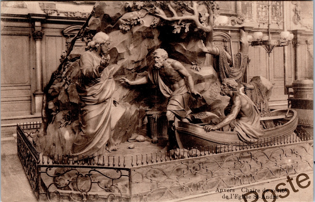 [Antwerpen04] Antwerpen - "Chaire de vérité de l'Eglise St-André" - Preekstoel Sint-Andrieskerk