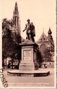 Anvers - "Groenplaats (église principale et statue de Rubens)" - Groenplaats avec la statue de Rubens et la cathédrale Notre-Dame