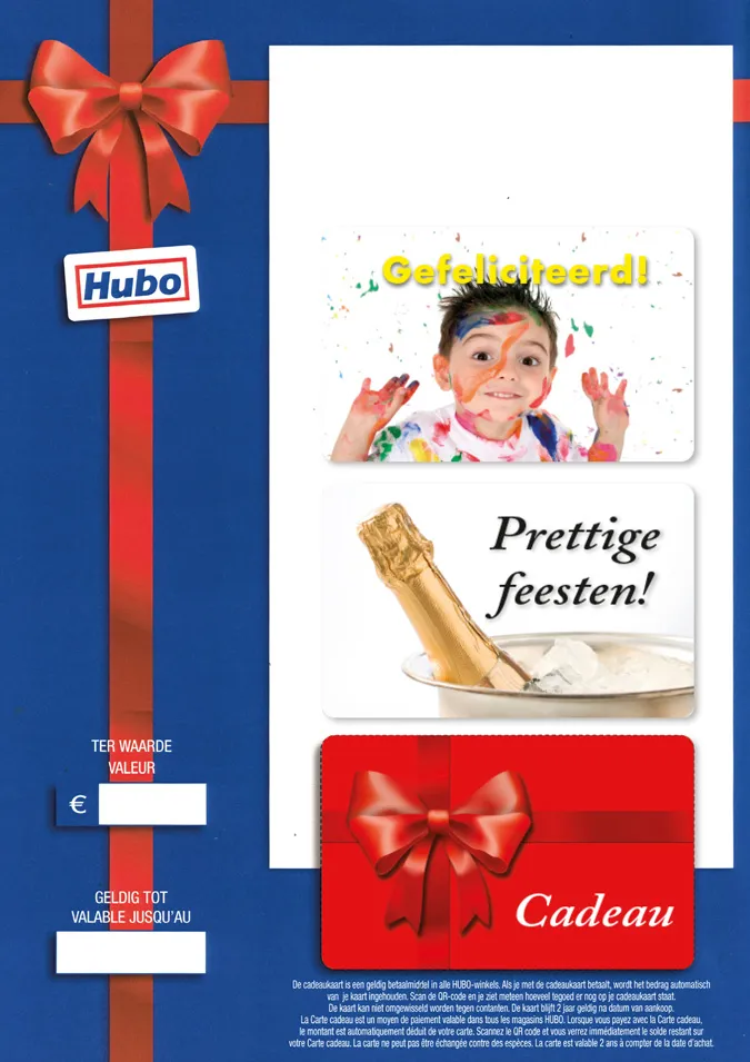 Chèque-cadeau Hubo (€10)