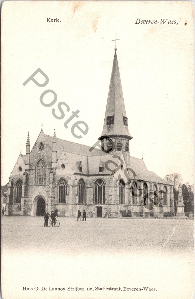 [Beveren-Kruibeke-Zwijndrecht02010.jpg] Beveren - "Kerk. Beveren-Waes." - Zicht op de kerk van Beveren-Waes