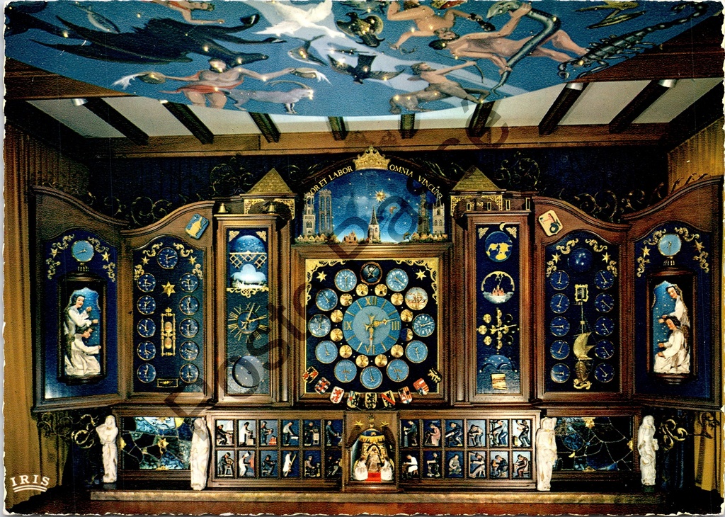[Sint-Niklaas0244.jpg] Sint-Niklaas - "Astronomisch Kunstwerk De Heirmanklok" - Astronomische klok in Kasteel Walburg