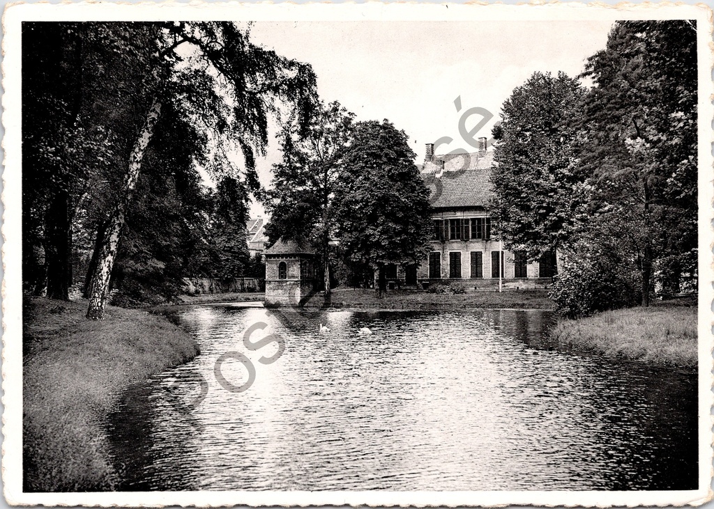 Sint-Niklaas - "Kasteel Walburg (achterkant)" - Achterzijde van Kasteel Walburg in het Stadspark