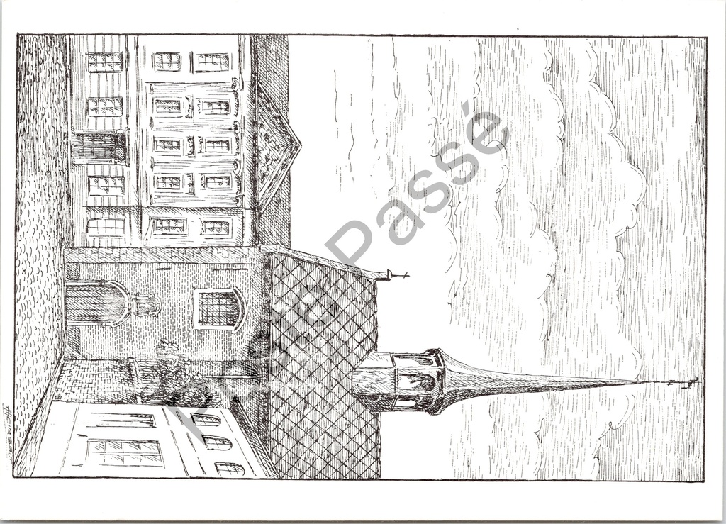 [Sint-Niklaas0294.jpg] Sint-Niklaas - "Sint-Antoniuskerk en Sint-Jozef-Klein-Seminarie" - Pentekening van de Sint-Antoniuskerk en het Klein Seminarie
