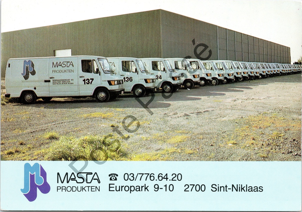 [Sint-Niklaas0320.jpg] Sint-Niklaas - "MASTA PRODUKTEN" - Bedrijfswagenpark van reinigingsproductenfirma Masta aan het Europark
