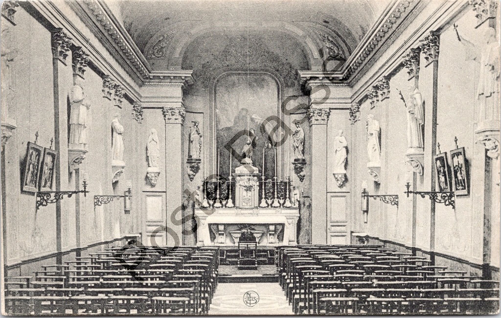 [Sint-Niklaas0356.jpg] Sint-Niklaas - "Institution St. Joseph à St. Nicolas (Waes) La chapelle." - Interieur van de kapel van het Sint-Jozefinstituut