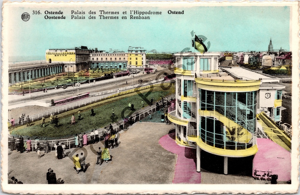 Oostende - "Palais des Thermes et l'Hippodrome" - Thermaalpaleis en renbaan