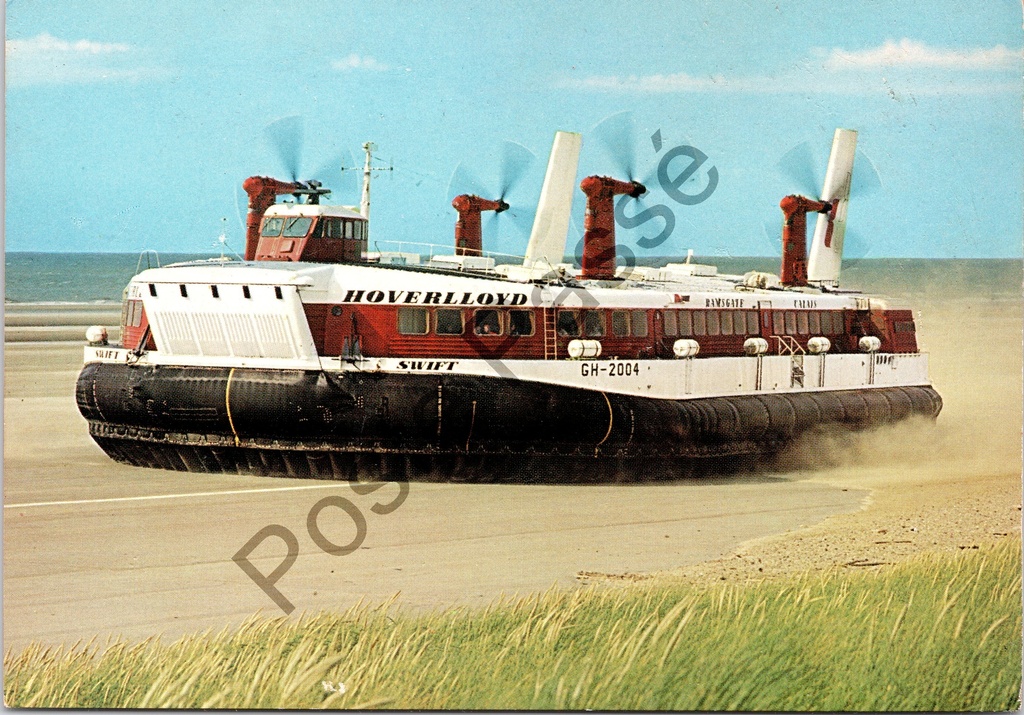 [Oostende0402.jpg] Oostende - "HOVERLLOYD SWIFT GH-2004" - Hoverlloyd hovercraft Swift op de Belgische kust