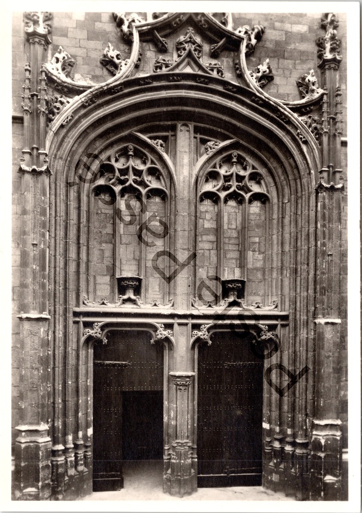 [Aalst0244.jpg] Aalst - "Sint-Martinuskerk. Portaal van het noordelijk transept." - Noordelijk transeptportaal van de Sint-Martinuskerk