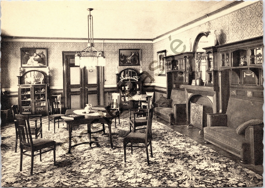 [Aalst0346.jpg] Aalst - "Ontvangstzaal / Salle de réception" - Ontvangsthal van het Instituut St-Vincentius à Paulo in Gijzegem
