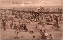 Oostende - "La plage l'après-midi" - Het strand in de namiddag met badkarren