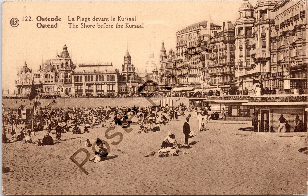 Oostende - "La Plage devant le Kursaal" - Strand voor het Kursaal