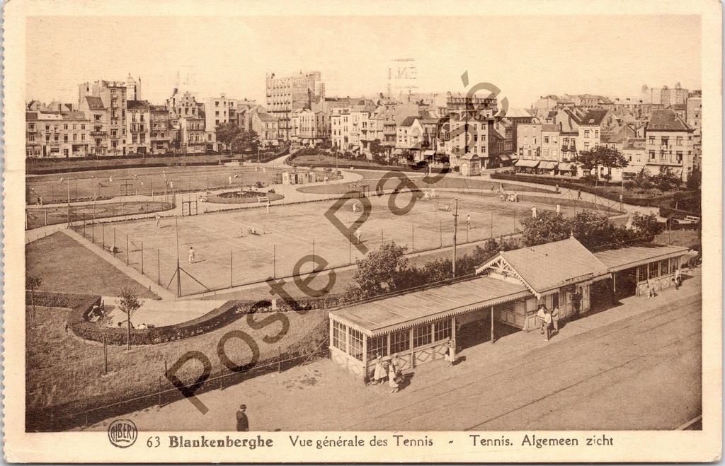 Blankenberge - "Vue générale des Tennis" - Algemeen zicht op de tennisvelden