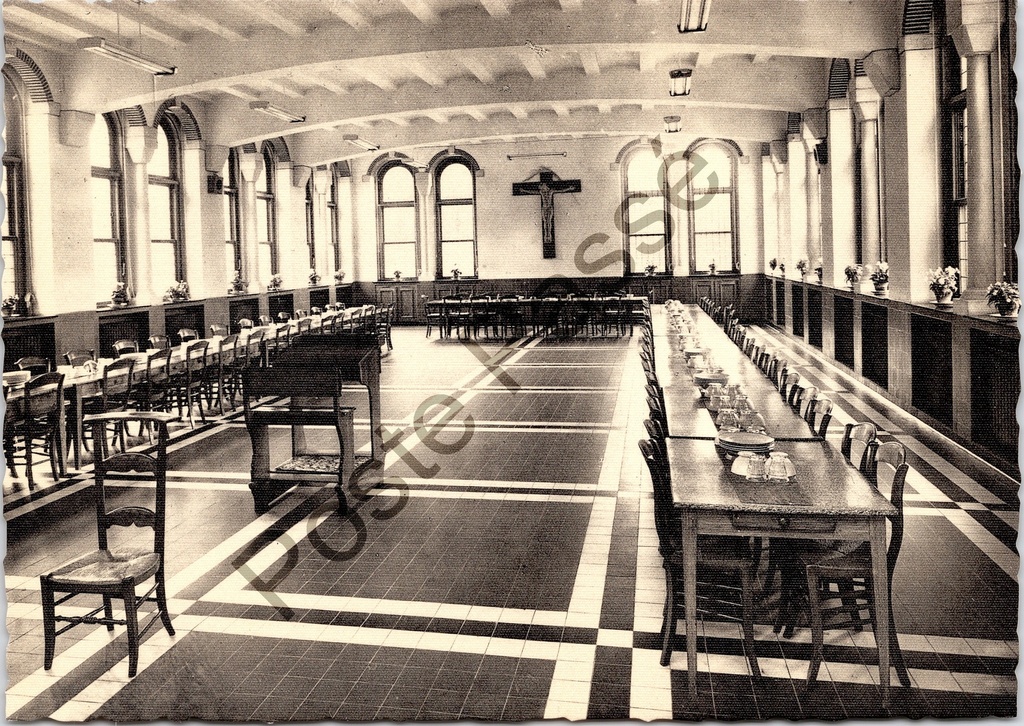 Aalst - "Refter / Réfectoire" - Eetzaal van het Instituut Sint-Vincentius à Paulo in Gijzegem