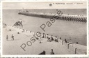 Blankenberge - "Estacade — Staketsel" - Zicht op de pier met strand en badgasten