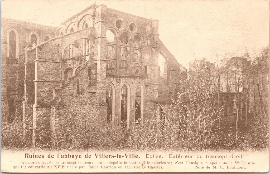 [villers-la-ville0805] Villers-la-Ville - « Ruines de l'abbaye de Villers-la-Ville. Église. Extérieur du transept droit » - Ruines de l'église abbatiale, extérieur du transept droit