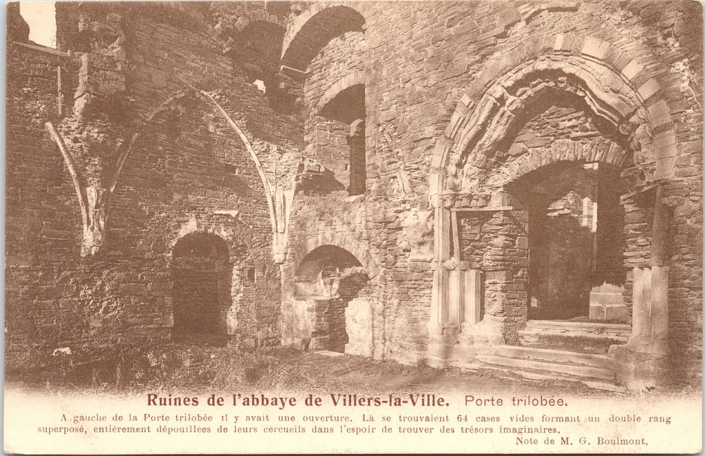 [villers-la-ville0807] Villers-la-Ville - « Ruines de l'abbaye de Villers-la-Ville. Porte trilobée » - Ruines de l'abbaye de Villers, porte trilobée