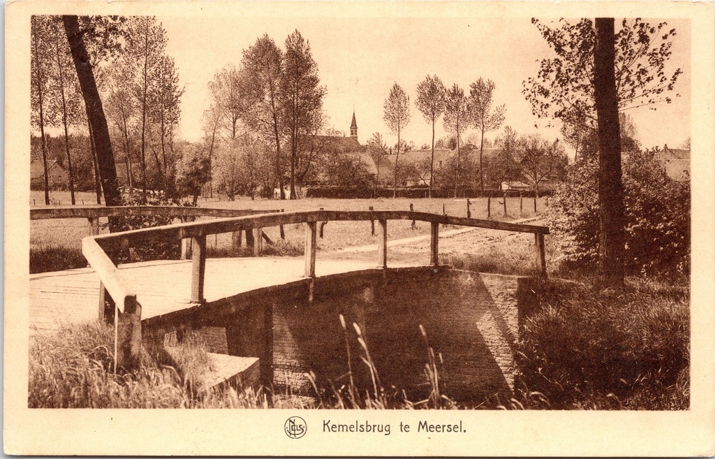 [Meerhout0939] Hoogstraten - "Kemelsbrug te Meersel" - Houten brug over beek in Meersel