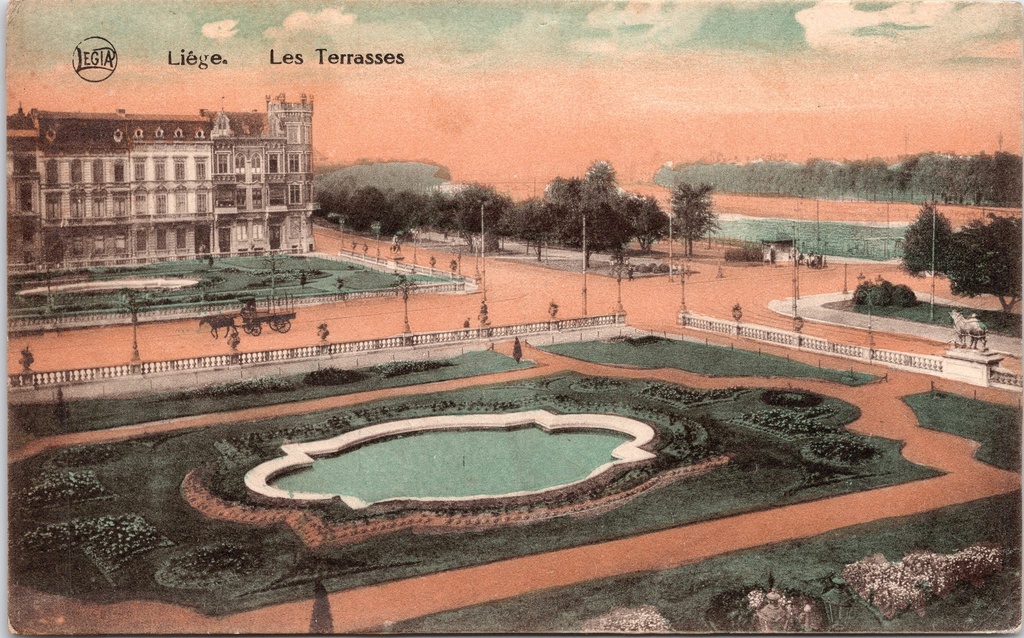 [Liege1013] Luik - "Les Terrasses" - De terrassen met siertuin en fontein