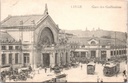 Liège - « Gare des Guillemins » - Gare des Guillemins avec tramways et voitures