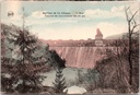 Jalhay - « Barrage de La Gileppe. Le Mur » - Barrage de la Gileppe, vue sur le mur avec la statue de lions