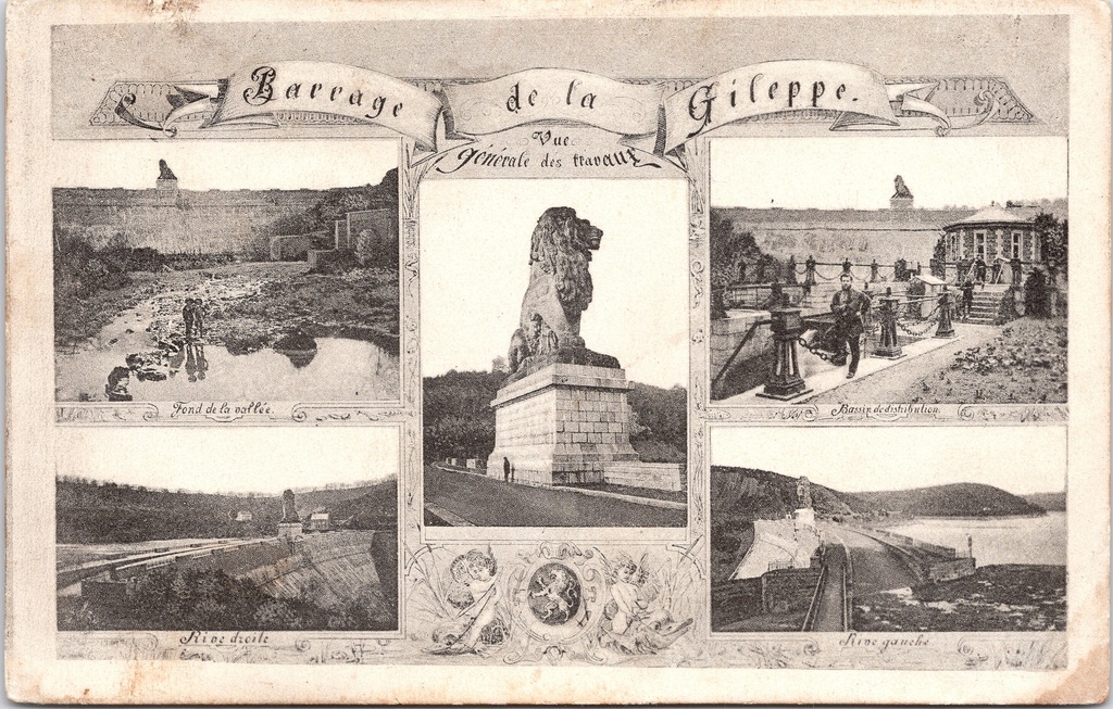 Jalhay - "Barrage de la Gileppe" - Stuwdam van de Gileppe, meervoudige weergave bouw