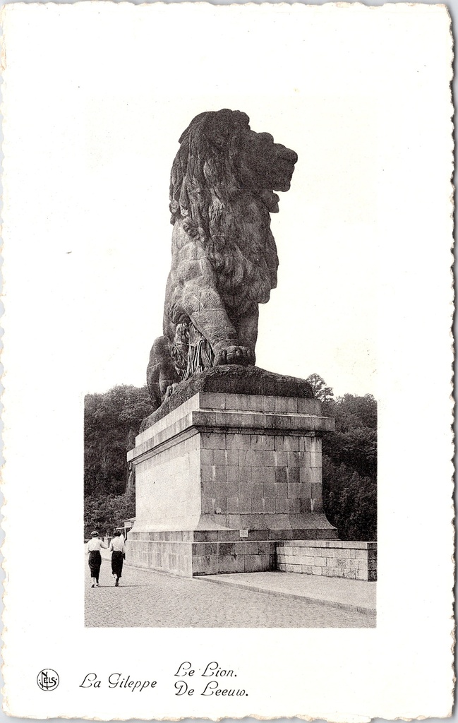 [Jalhay1029] Jalhay - "La Gileppe - Le Lion. / De Leeuw." - Leeuwenstandbeeld aan het stuwmeer van Gileppe