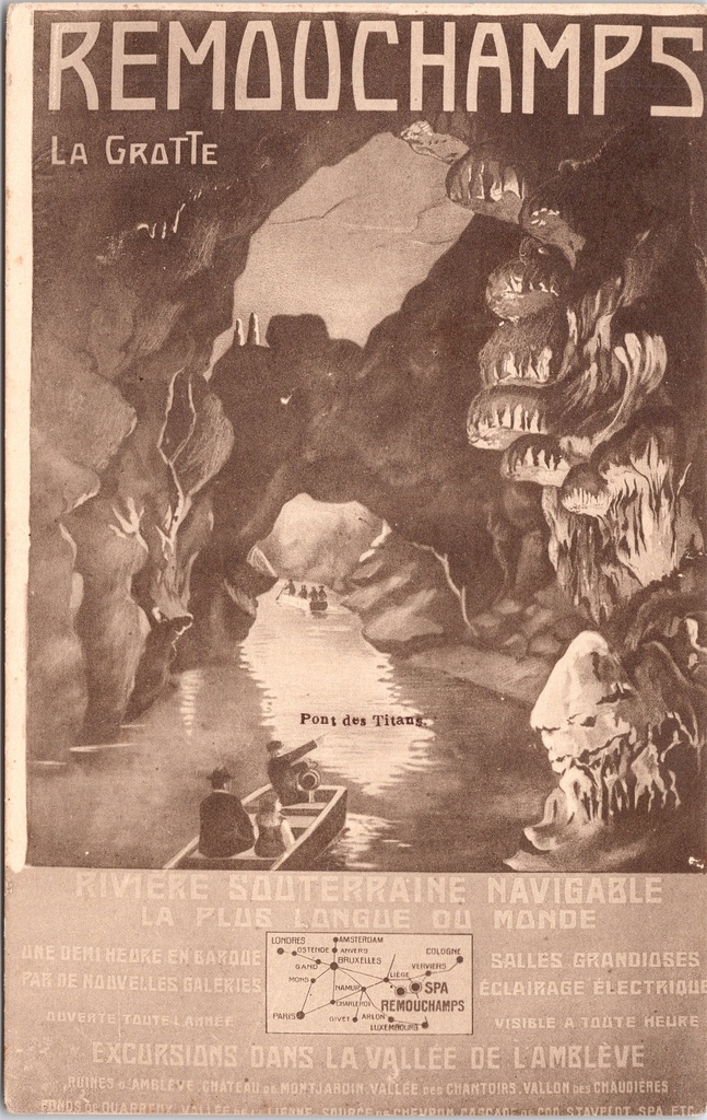 [Ayweille1055] Aywaille - "REMOUCHAMPS - La Grotte" - Grot van Remouchamps, ondergrondse navigeerbare rivier Pont des Titans