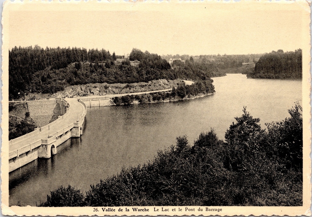 [Malmédy1083] Waimes - "Vallée de la Warche - Le Lac et le Pont du Barrage" - Meer en stuwdam van de Warche-vallei