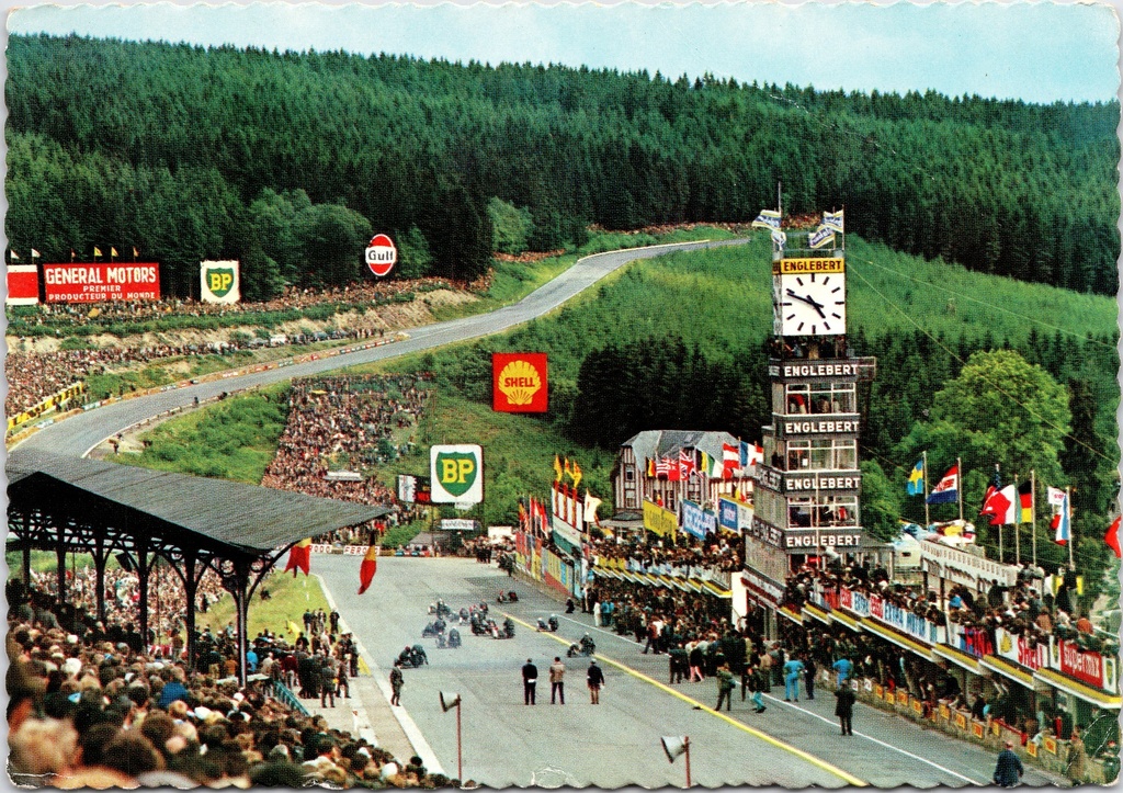 [Spa1089] Stavelot - « FRANCORCHAMPS/Belgique : Circuit national » - Grille de départ de la course de Formule 1 sur le circuit de Spa-Francorchamps