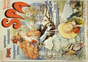 Spa - « Résidence Royale - Eaux minérales ferrugineuses » - Affiche touristique Art nouveau, vers 1900