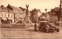 Spa - "La Place des Roses" - Het Rozenplein met oorlogsmonument en vroeg 20e-eeuws verkeer