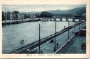 Namur - « Rempart Ad'Aquam » - Digue fluviale le long de la Meuse avec tramway et pont