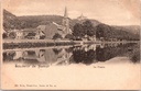 Namur - "La Plante" - Zicht op de Maasoever in de wijk La Plante met kerk en citadel