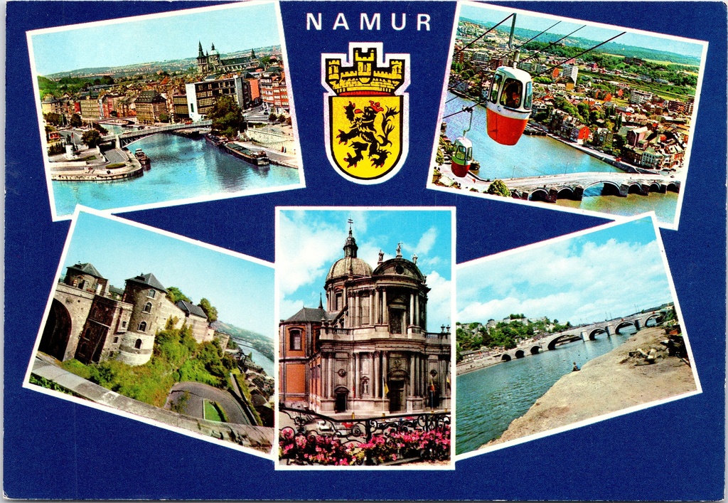 Namur - "NAMUR" - Meerzicht met citadel, kabelbaan, kathedraal en rivier
