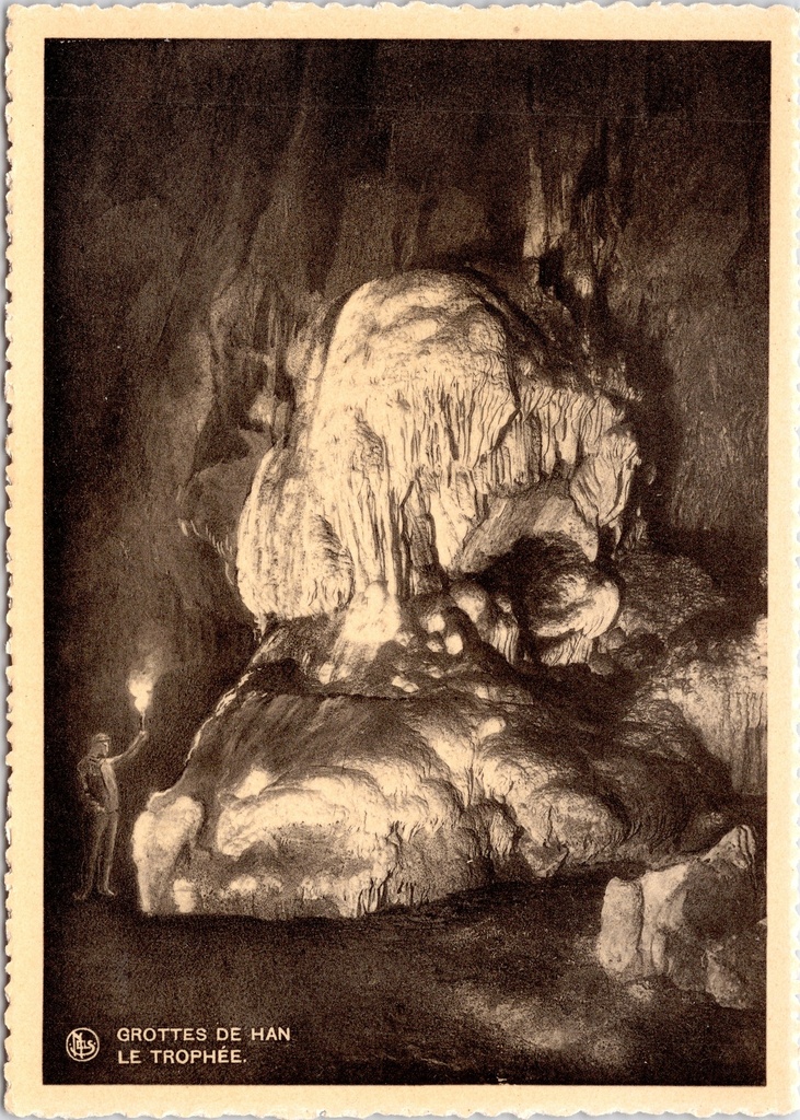 Rochefort - "GROTTES DE HAN - LE TROPHÉE" - De Grotten van Han, speleotheem Le Trophée