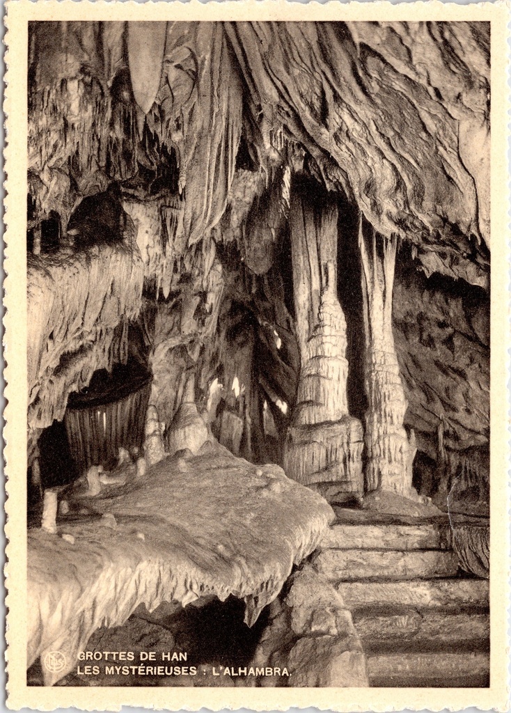 [Han-sur-lesse1237] Rochefort – ‘LES MYSTÉRIEUSES: L’ALHAMBRA’ – Han Caves, L’Alhambra chamber with stalactites