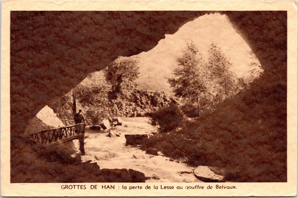 [Han-sur-lesse1243] Rochefort - « GROTTES DE HAN : la perte de la Lesse au gouffre de Belvaux » - Grottes de Han, disparition de la Lesse dans le gouffre de Belvaux