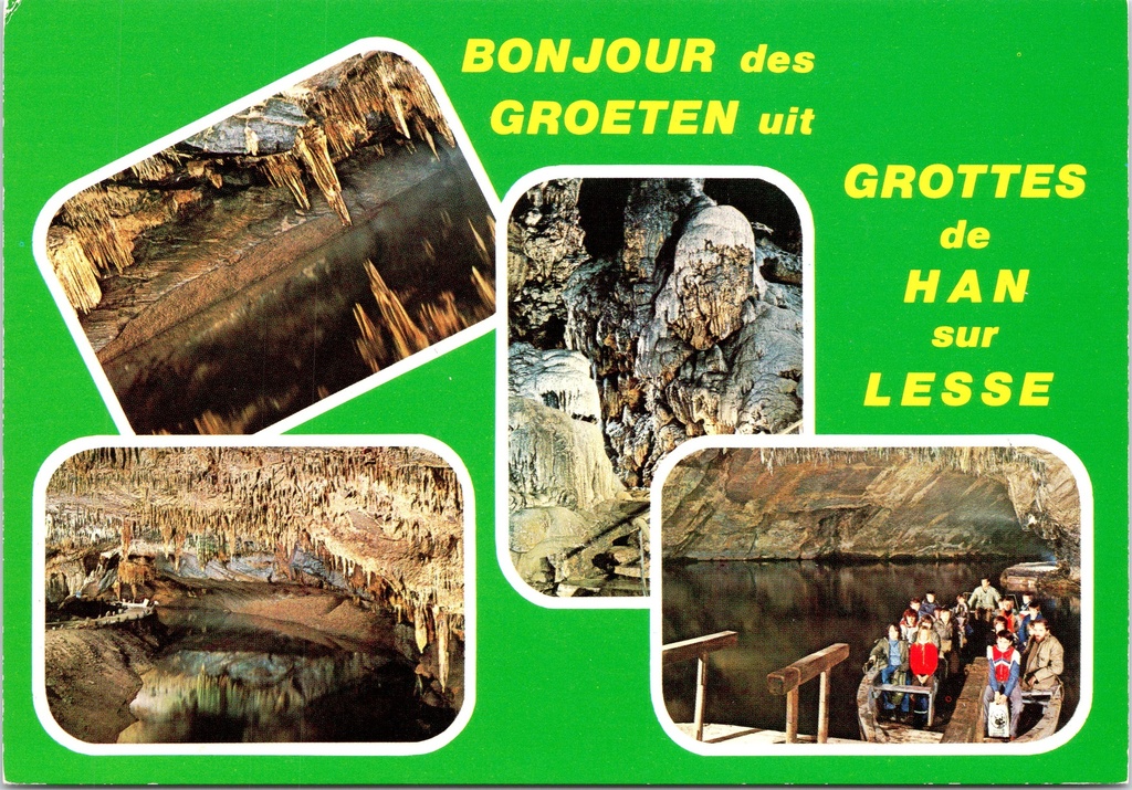 Rochefort - "GROTTES de HAN sur LESSE" - Grotten van Han-sur-Lesse, stalactieten en boottocht