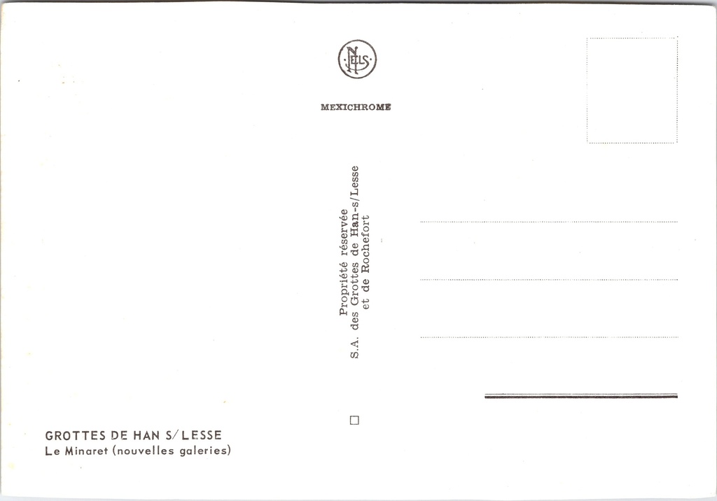 Rochefort - "Le Minaret (nouvelles galeries)" - De Minaret in de nieuwe galerijen van de Grotten van Han