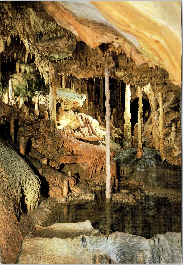 Rochefort – ‘Le Gour (New Galleries)’ – Han-sur-Lesse Caves, new galleries featuring a gour (limestone deposit) and speleothems