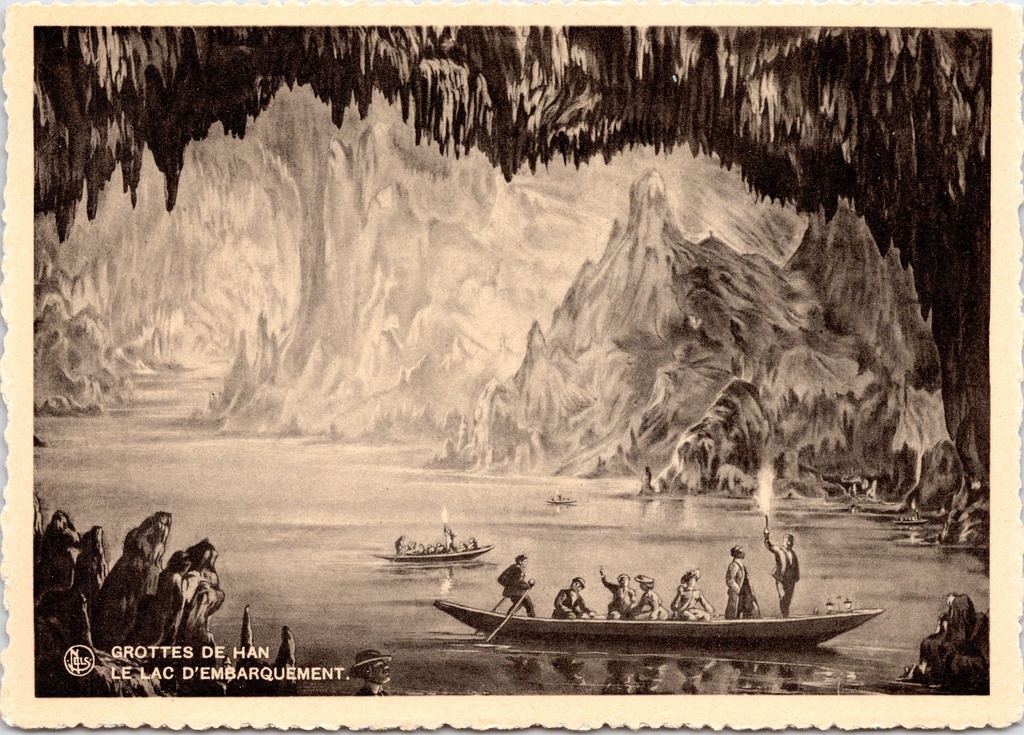 [Han-sur-lesse1279] Rochefort - « GROTTES DE HAN - LE LAC D'EMBARQUEMENT » - Grottes de Han, le lac d'embarquement