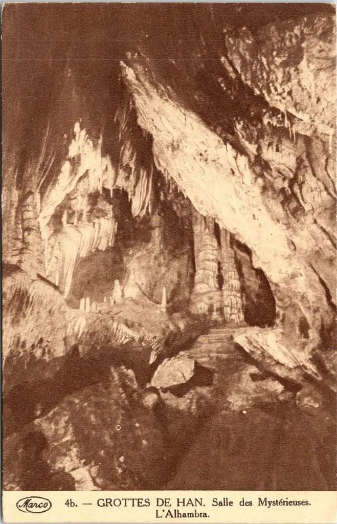 Han-sur-Lesse - "Grottes de Han. Salle des Mystérieuses. L'Alhambra" - Grotten van Han, zaal der Mysterieuzen